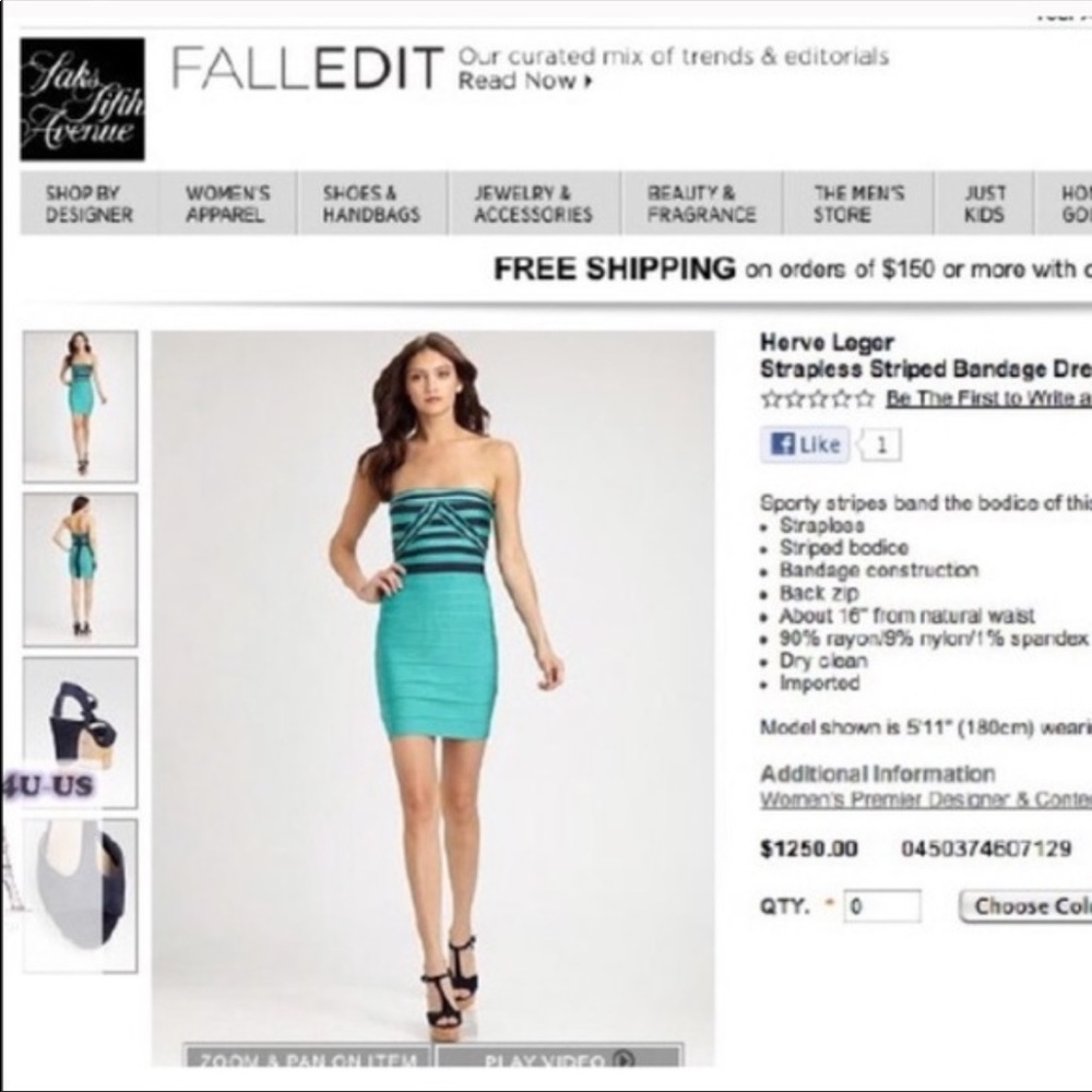 NWT Herve Leger bandage dress - Picture 9 of 15